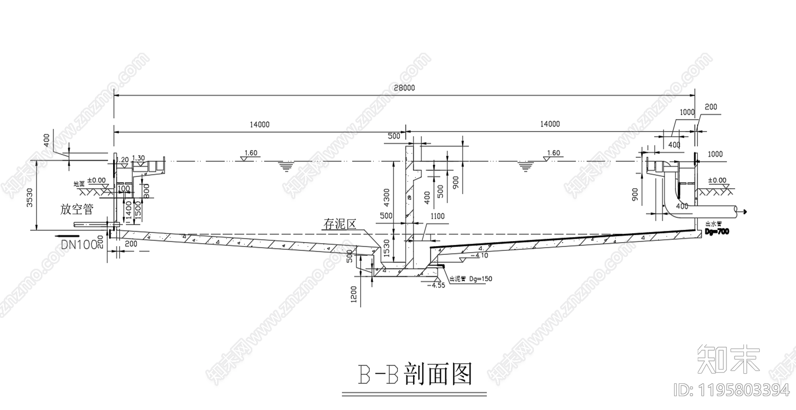水处理cad施工图下载【ID:1195803394】