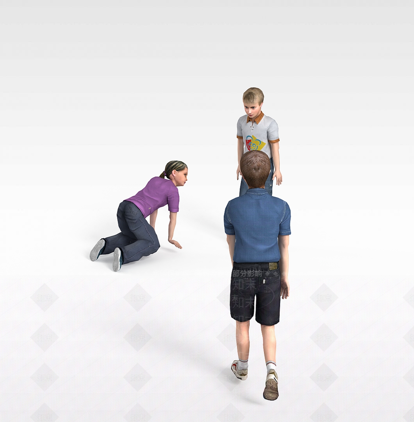 现代虚拟人物3D模型下载【ID:1195803084】