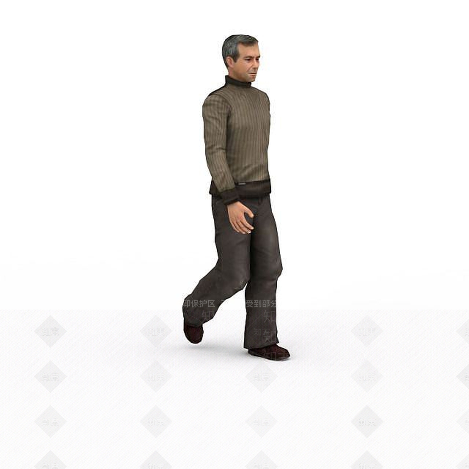 现代虚拟人物3D模型下载【ID:1195803259】