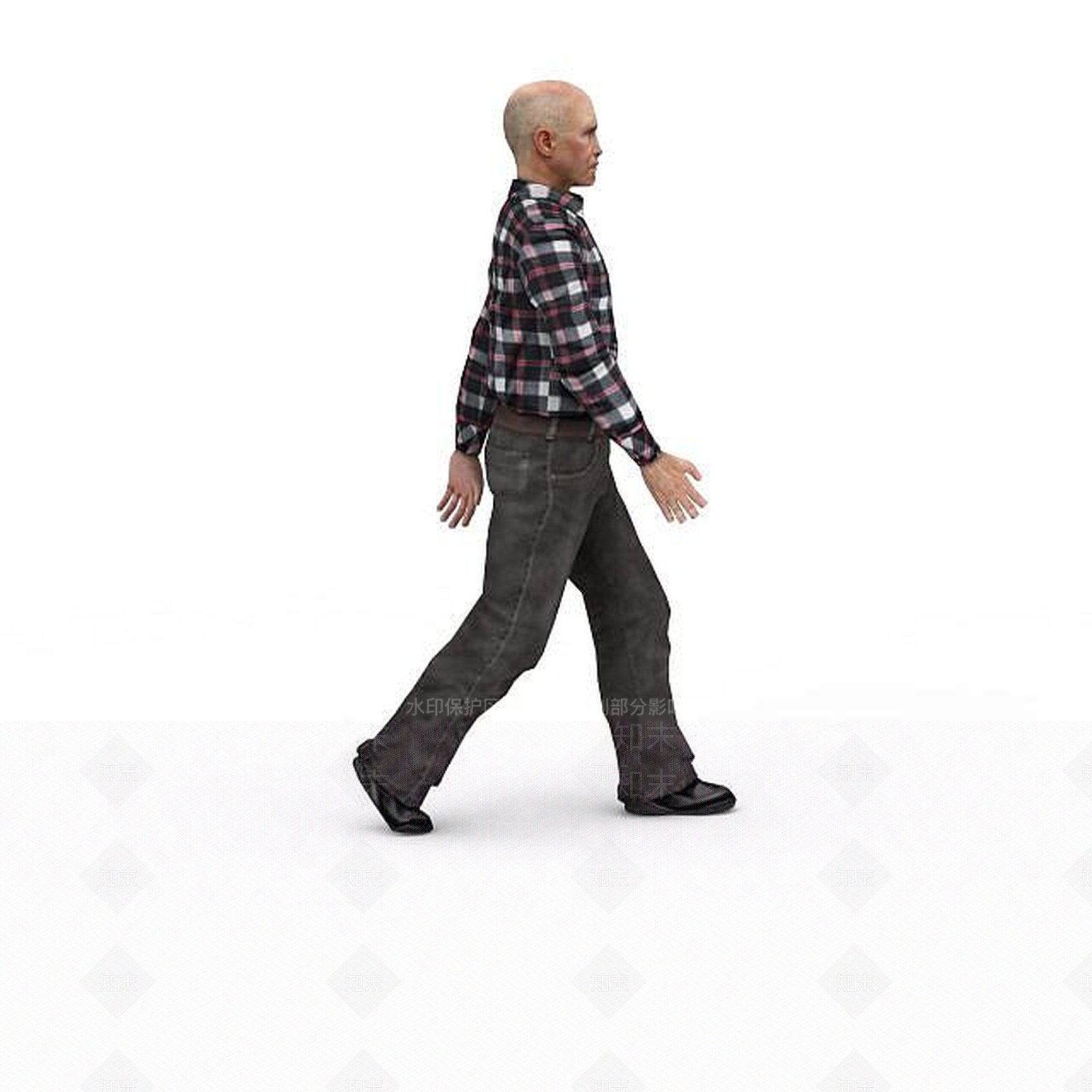 现代虚拟人物3D模型下载【ID:1195803305】