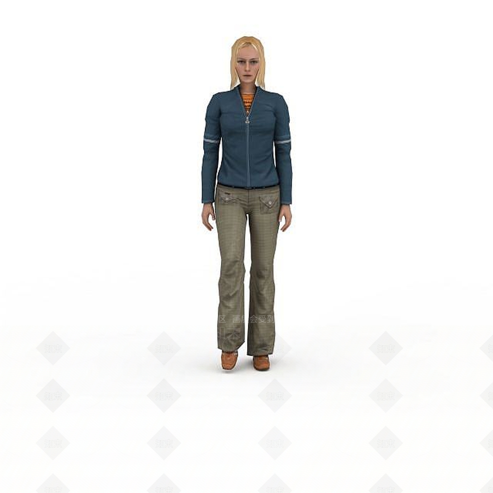 现代虚拟人物3D模型下载【ID:1195803347】