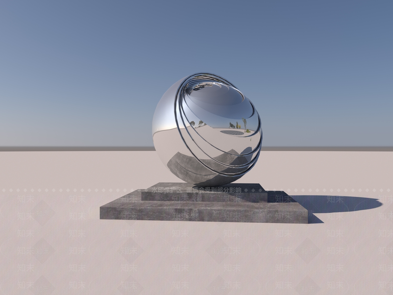 现代广场景观3D模型下载【ID:1195804247】