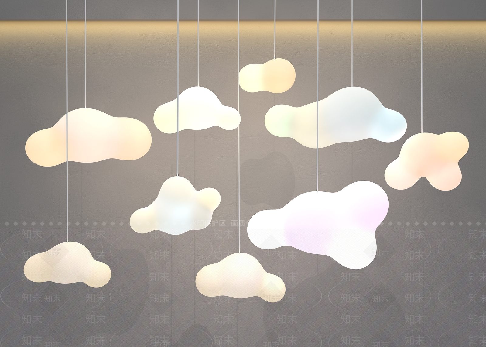 现代儿童房吊灯3D模型下载【ID:1195804949】