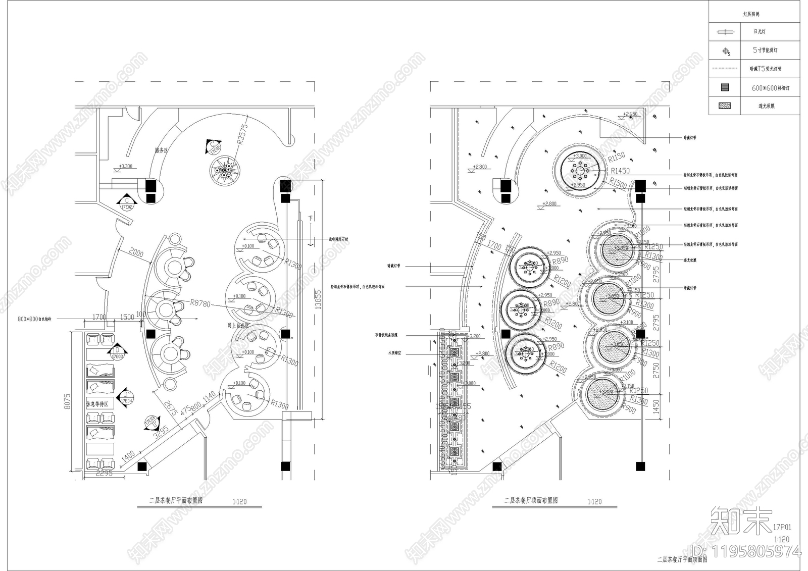 现代超市cad施工图下载【ID:1195805974】