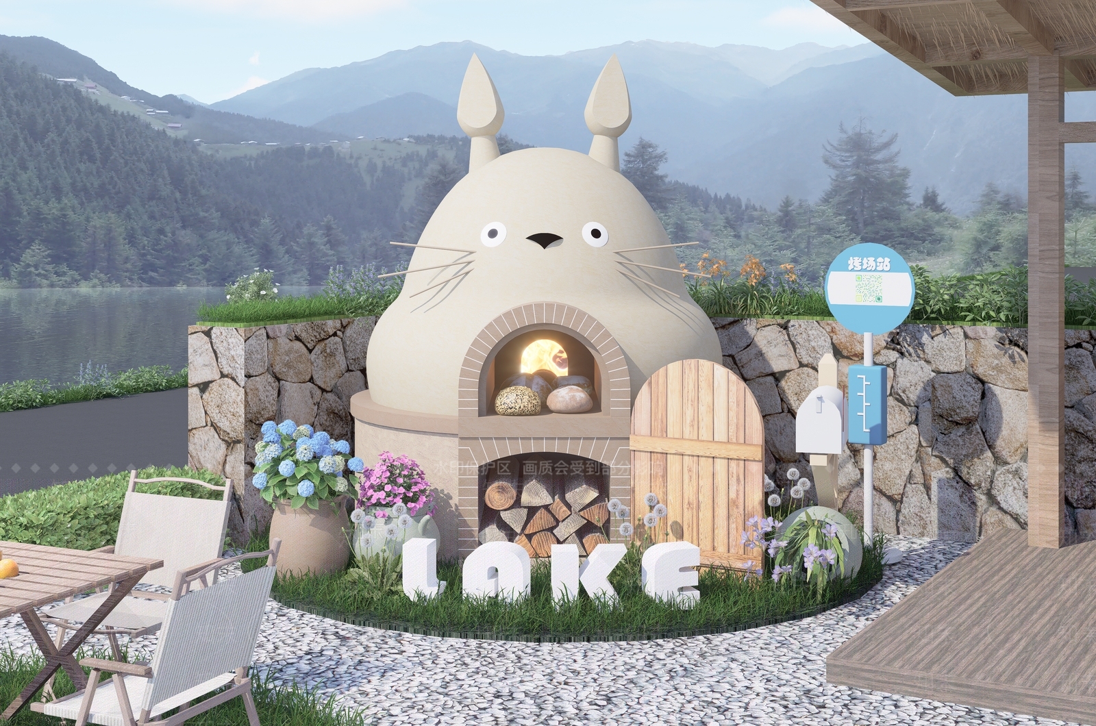 现代日式雕塑摆件SU模型下载【ID:1195808513】