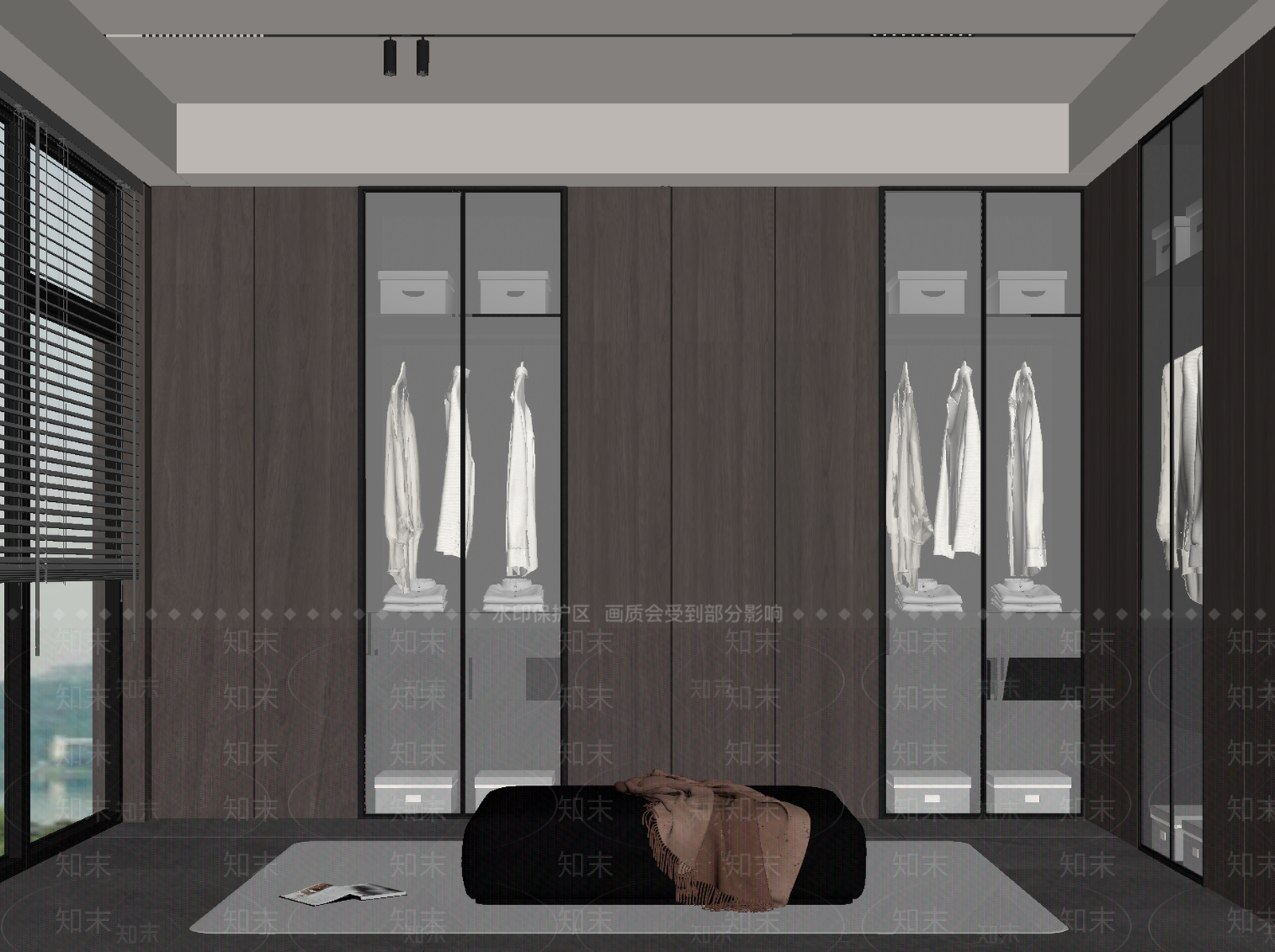现代意式衣帽间SU模型下载【ID:1195811910】