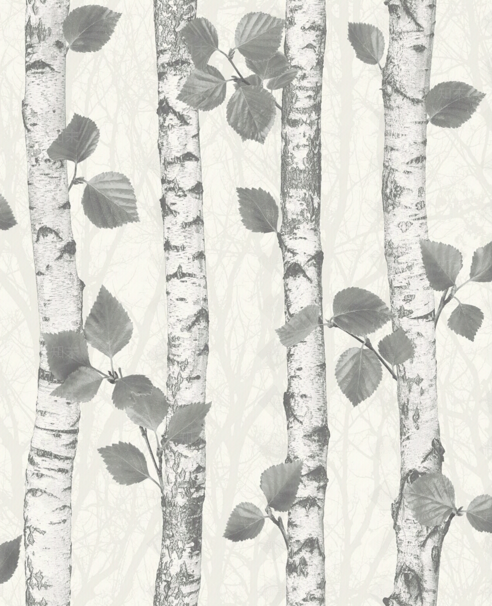 现代新中式植物壁纸贴图下载【ID:1195812451】