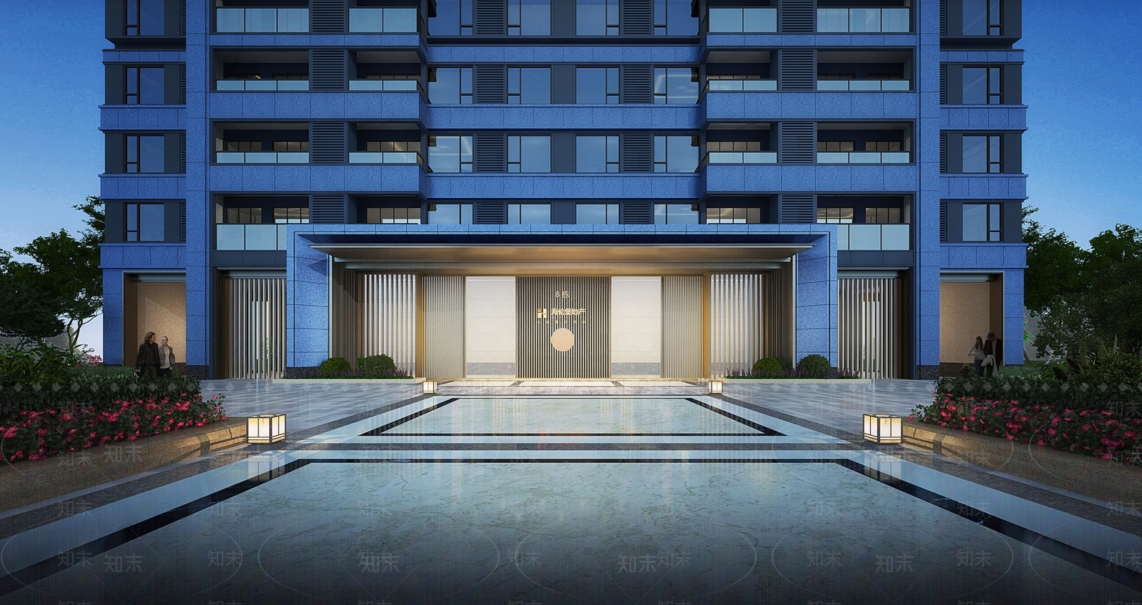 新中式高层住宅3D模型下载【ID:1195815634】