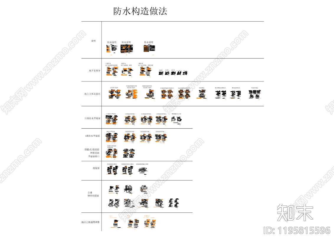 建筑综合节点cad施工图下载【ID:1195815596】