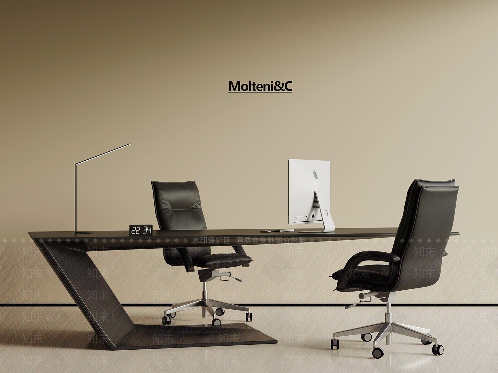 现代办公桌椅SU模型下载【ID:1195815992】