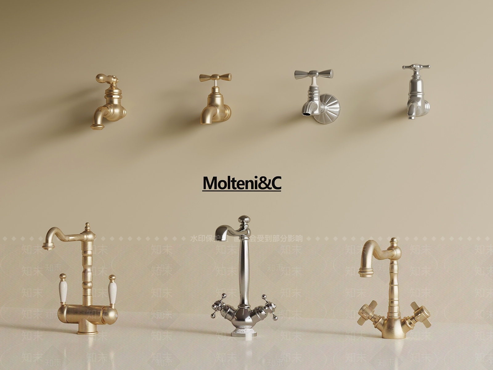 欧式水龙头SU模型下载【ID:1195816251】