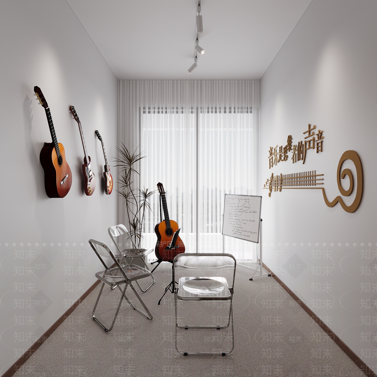 现代教室3D模型下载【ID:1195818496】