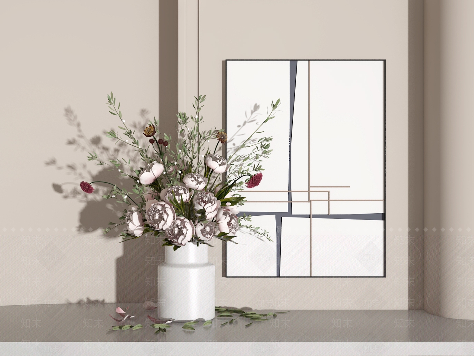 现代花艺SU模型下载【ID:1195819948】