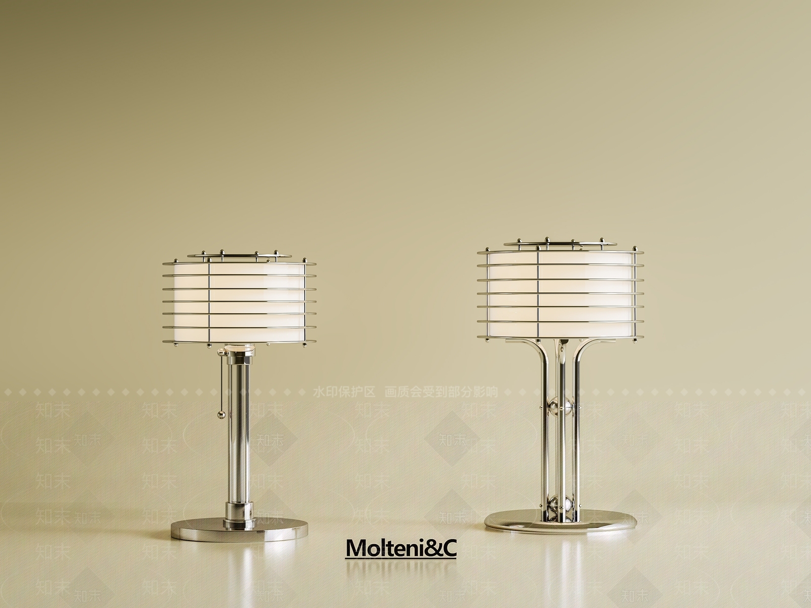 现代简约台灯SU模型下载【ID:1195823555】