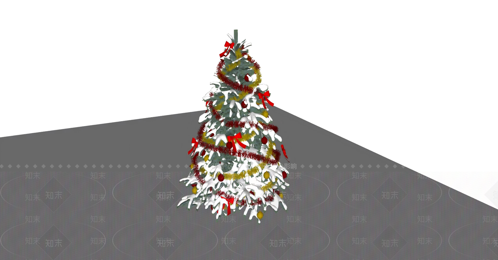 现代圣诞树SU模型下载【ID:1195824580】