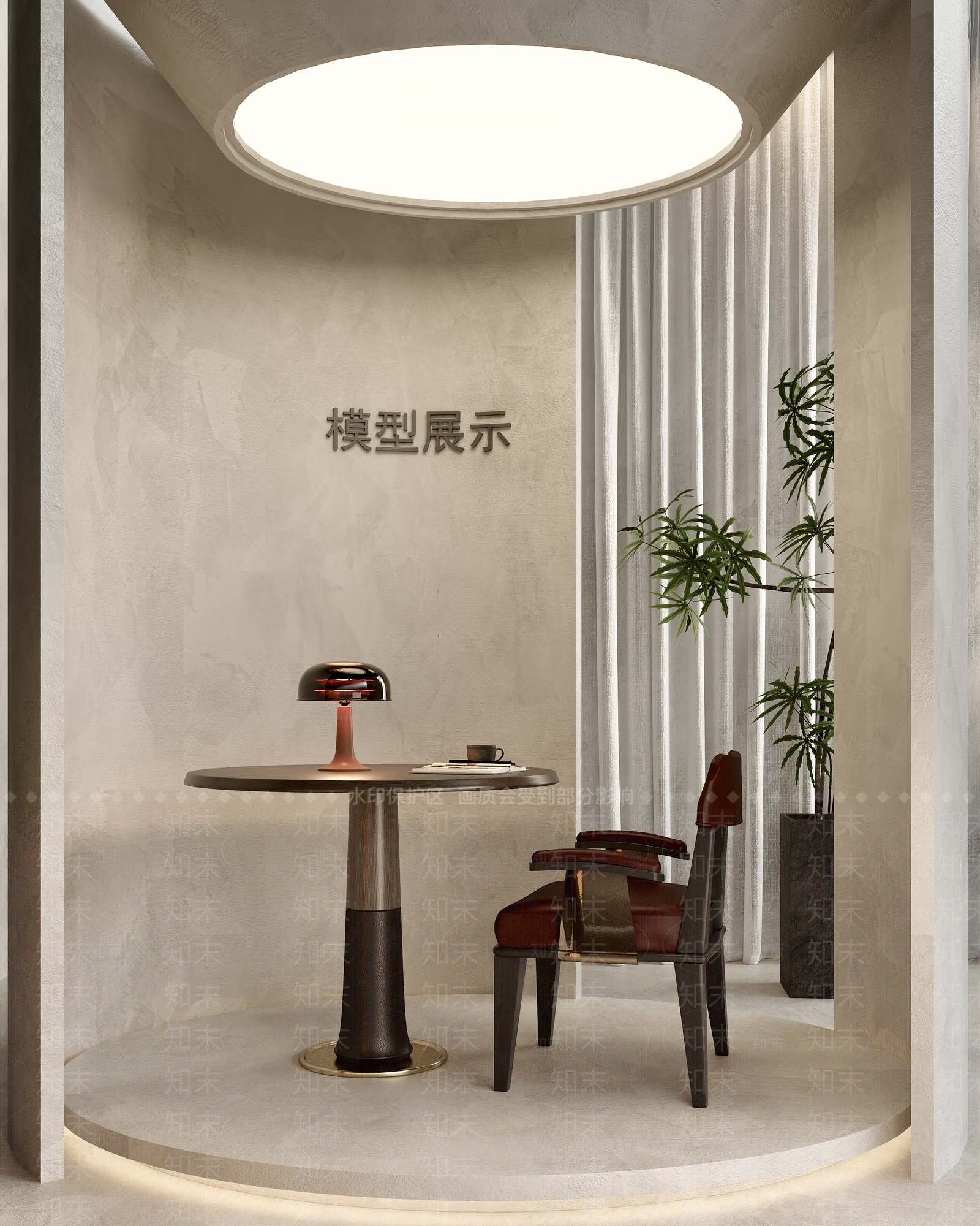 现代意式书桌椅3D模型下载【ID:1195825136】