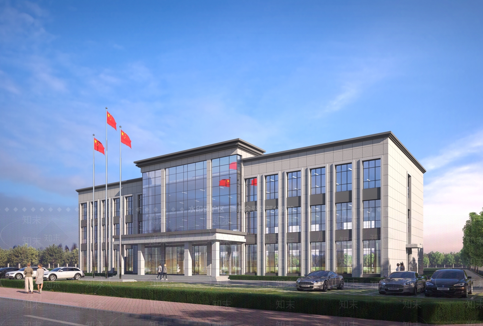 现代办公楼3D模型下载【ID:1195826611】