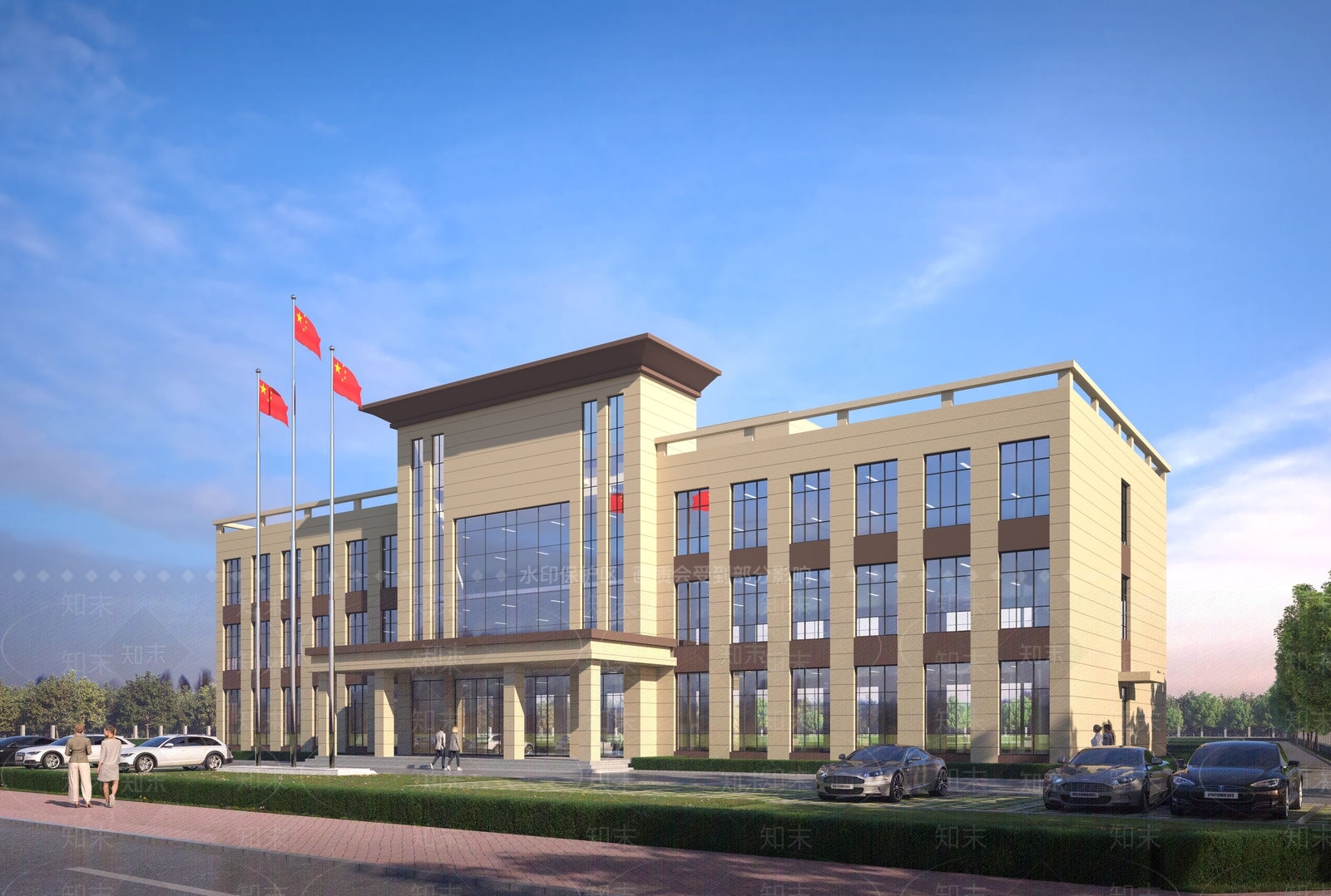 现代办公楼3D模型下载【ID:1195826789】