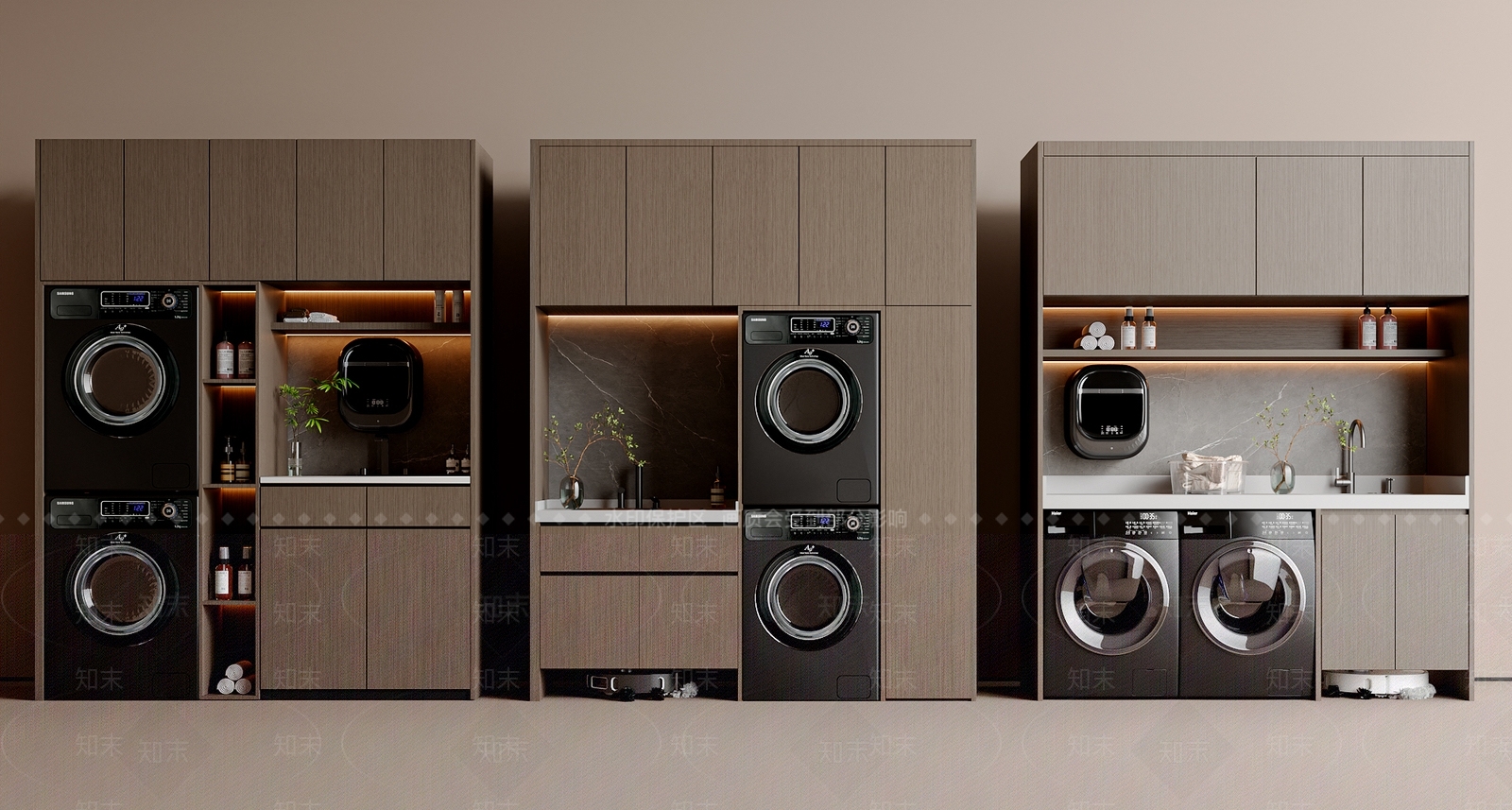 现代意式洗衣机柜3D模型下载【ID:1195827539】