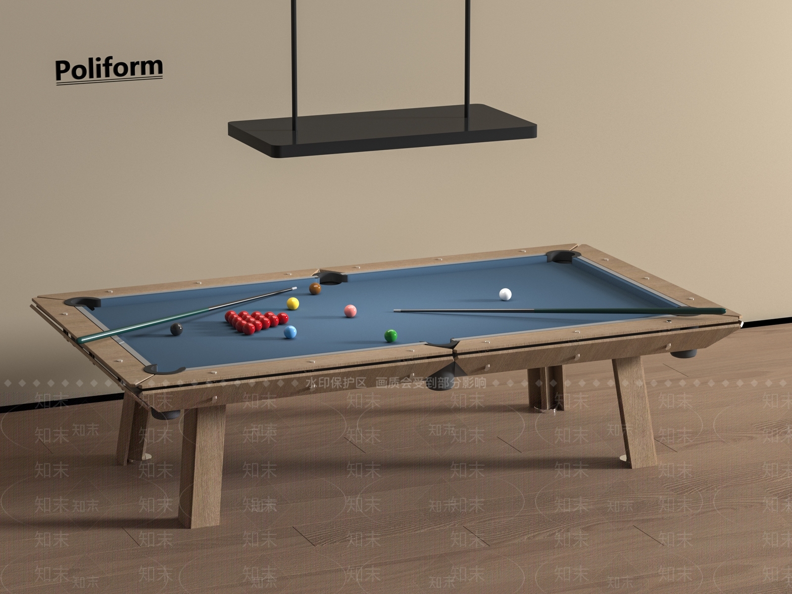 台球桌SU模型下载【ID:1195828956】