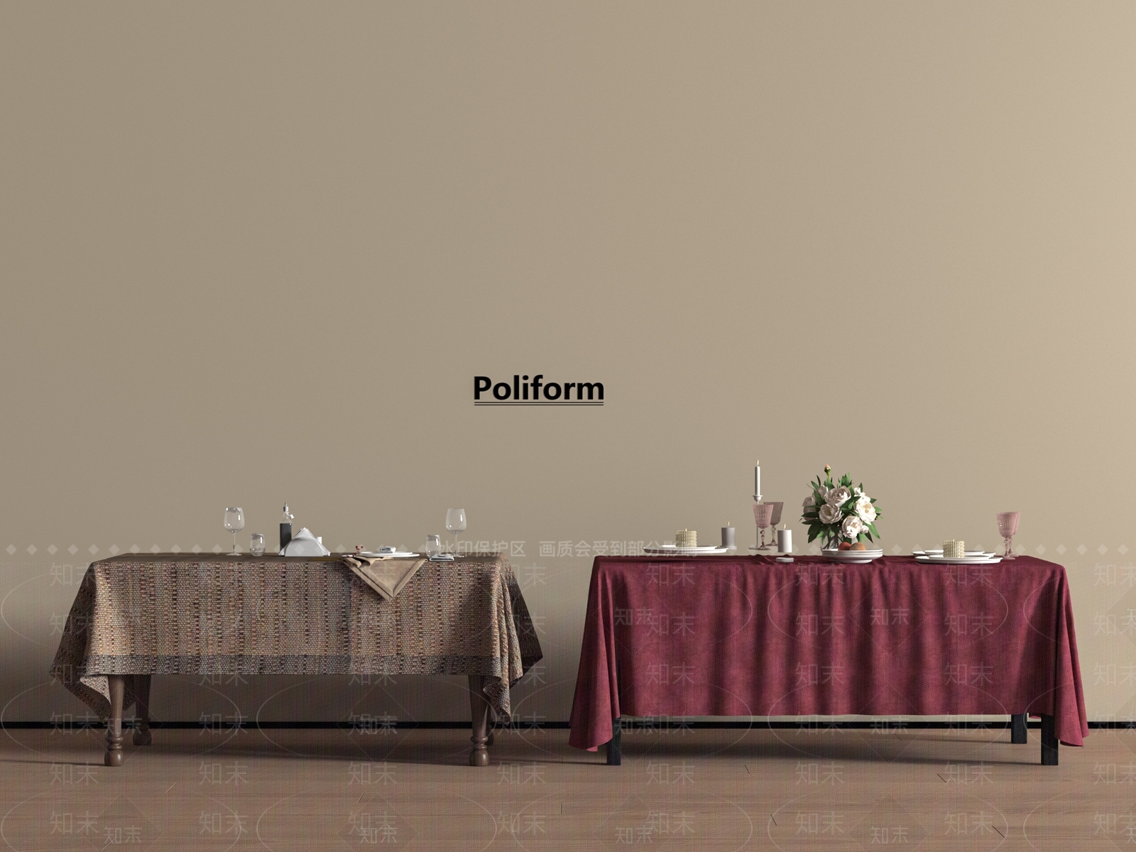 中古美式餐桌SU模型下载【ID:1195829642】