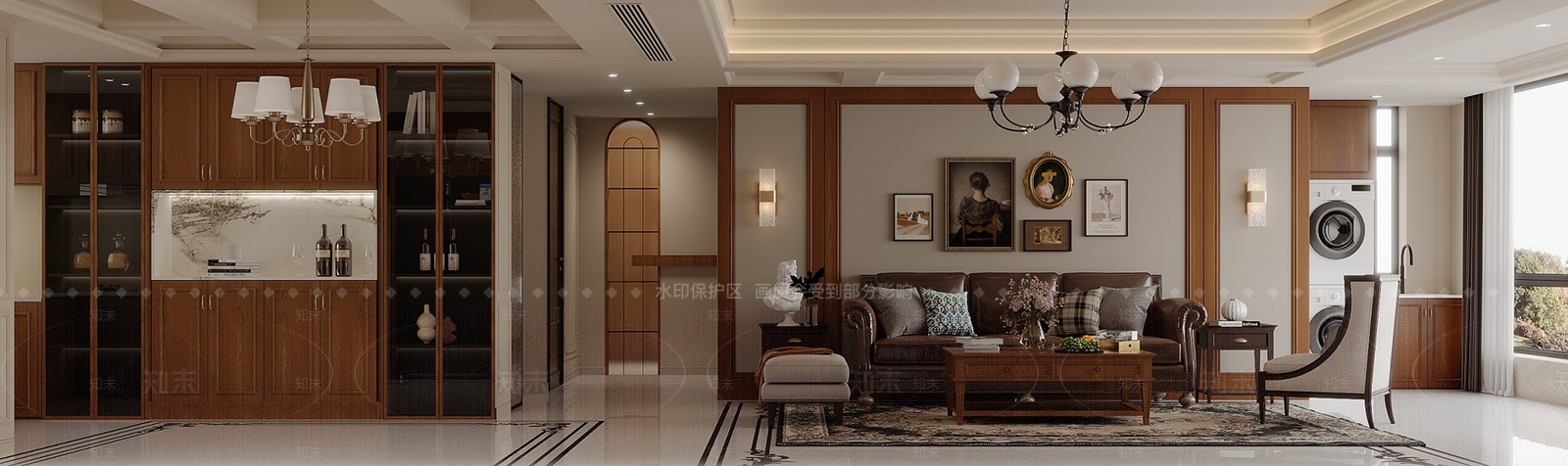美式玄关3D模型下载【ID:1215143903】