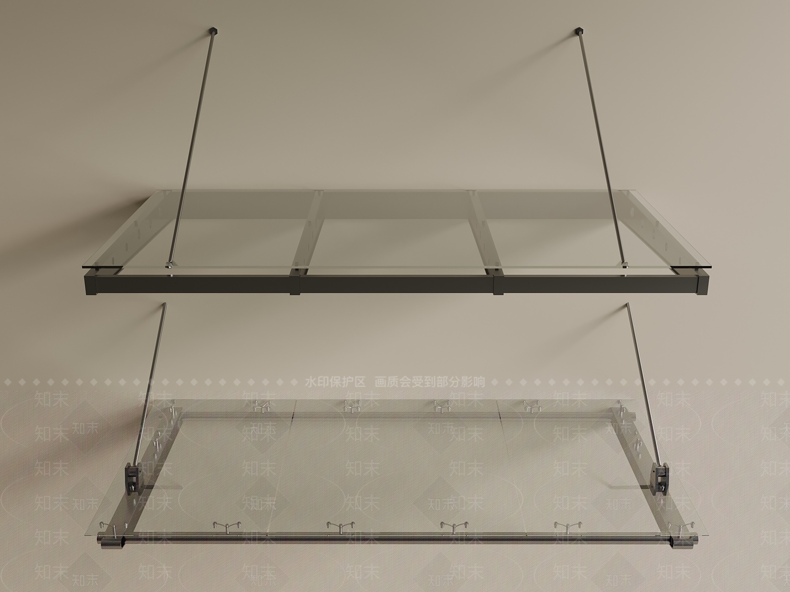 现代新中式雨棚SU模型下载【ID:1195839896】