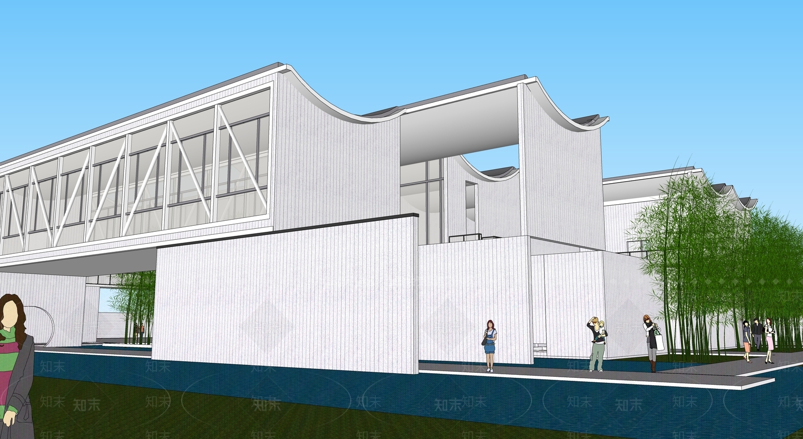 现代小公建SU模型下载【ID:1195840966】