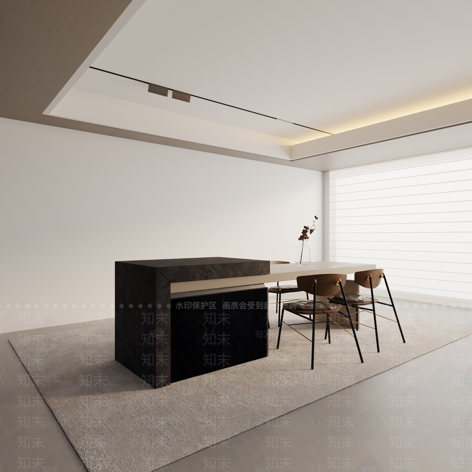 现代餐桌3D模型下载【ID:1195844063】