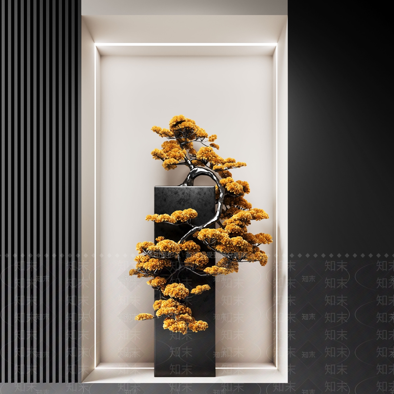 新中式雕塑摆件3D模型下载【ID:1195845175】