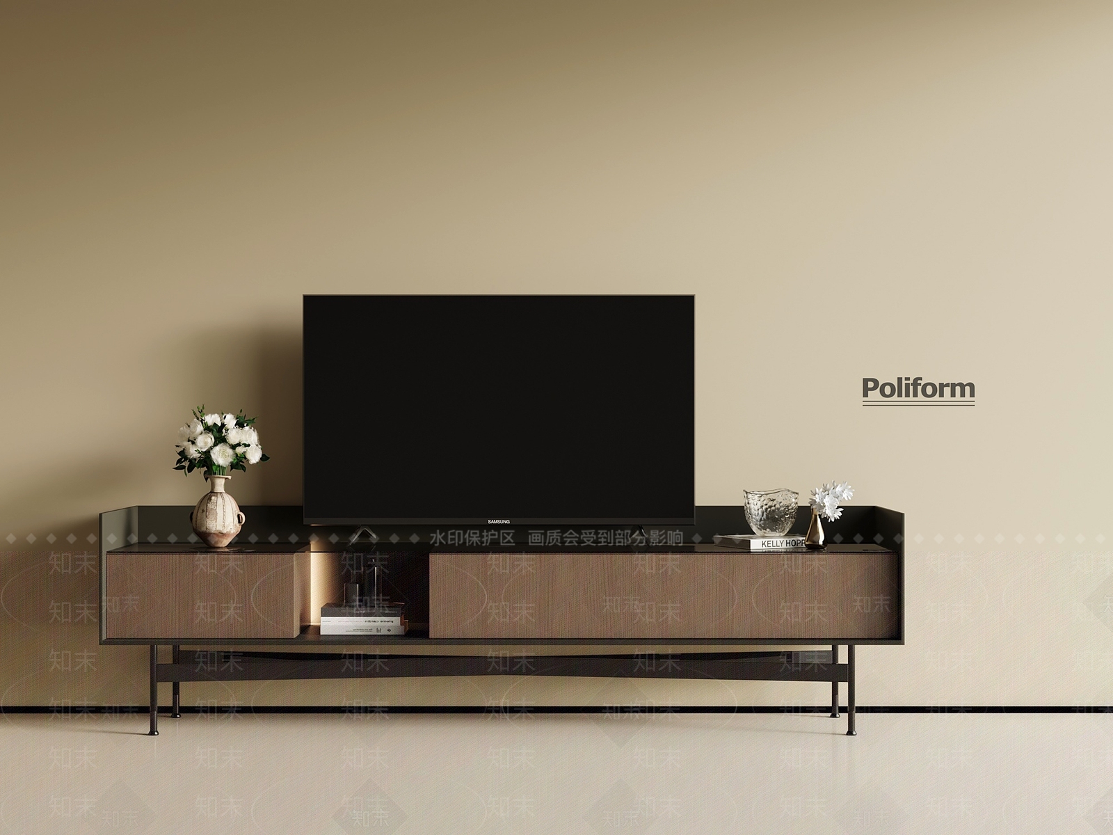 现代电视柜SU模型下载【ID:1195848683】