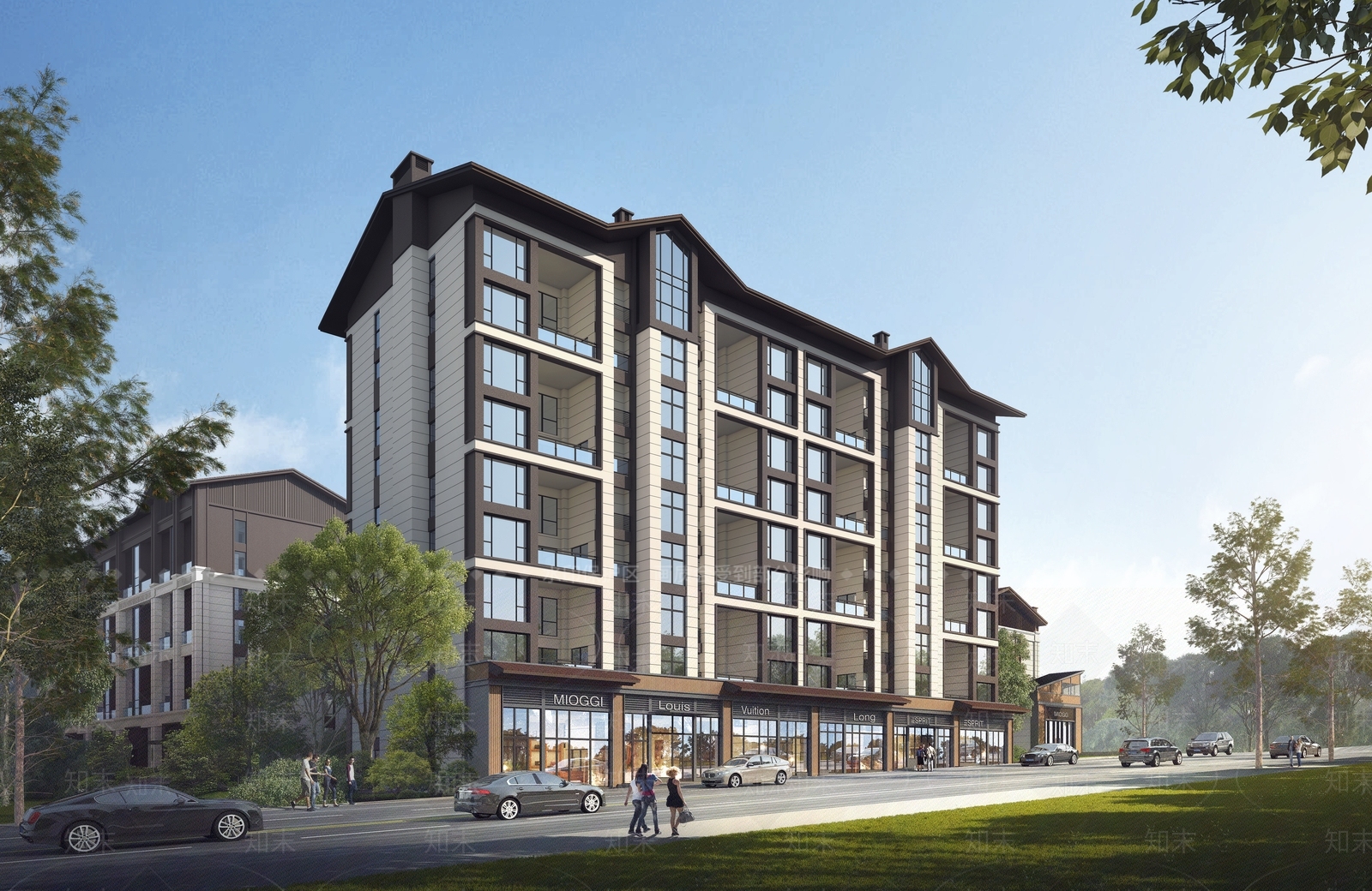 新中式多层住宅SU模型下载【ID:1195851156】