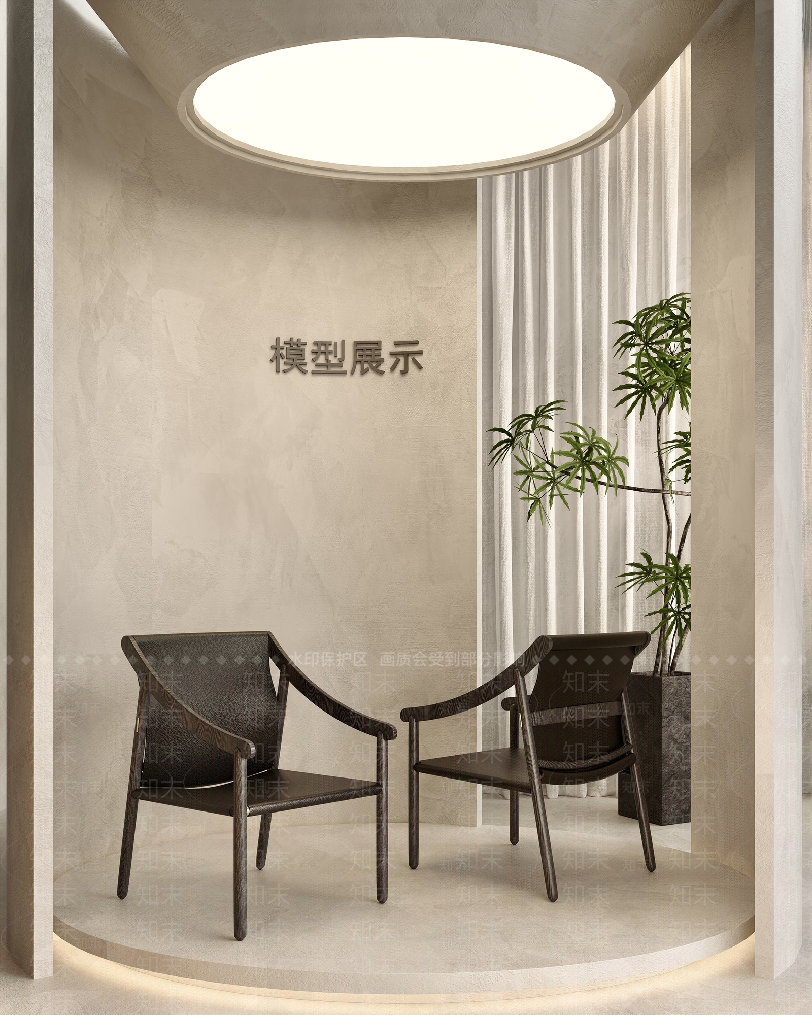 现代复古餐椅3D模型下载【ID:1195852178】