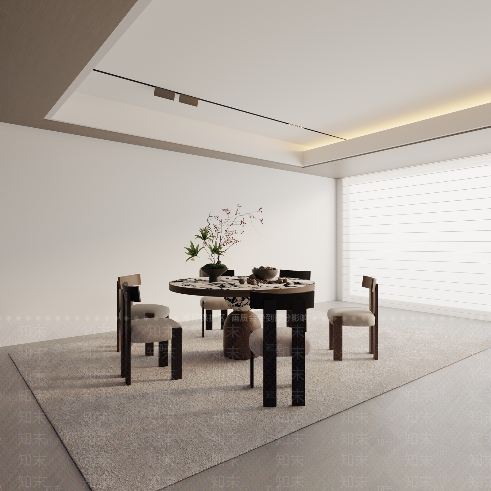 现代餐桌3D模型下载【ID:1195852222】