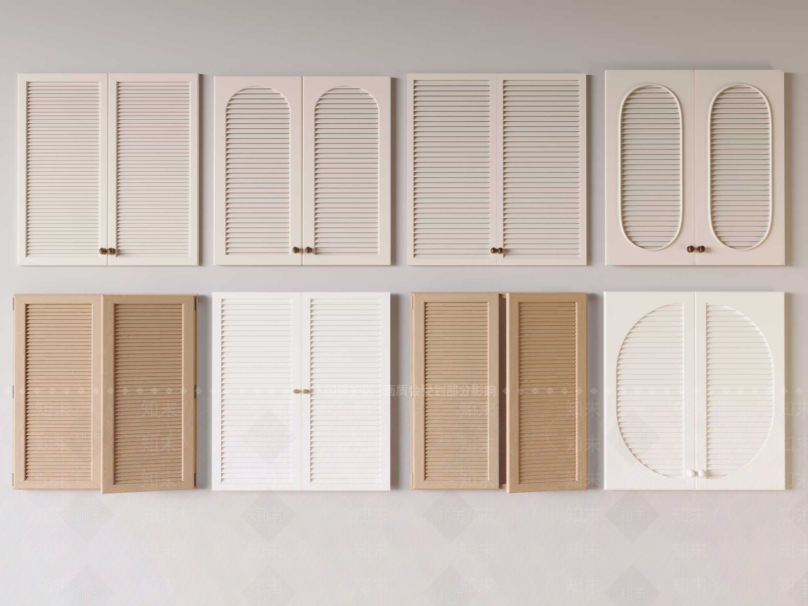 奶油北欧柜门3D模型下载【ID:1195852861】