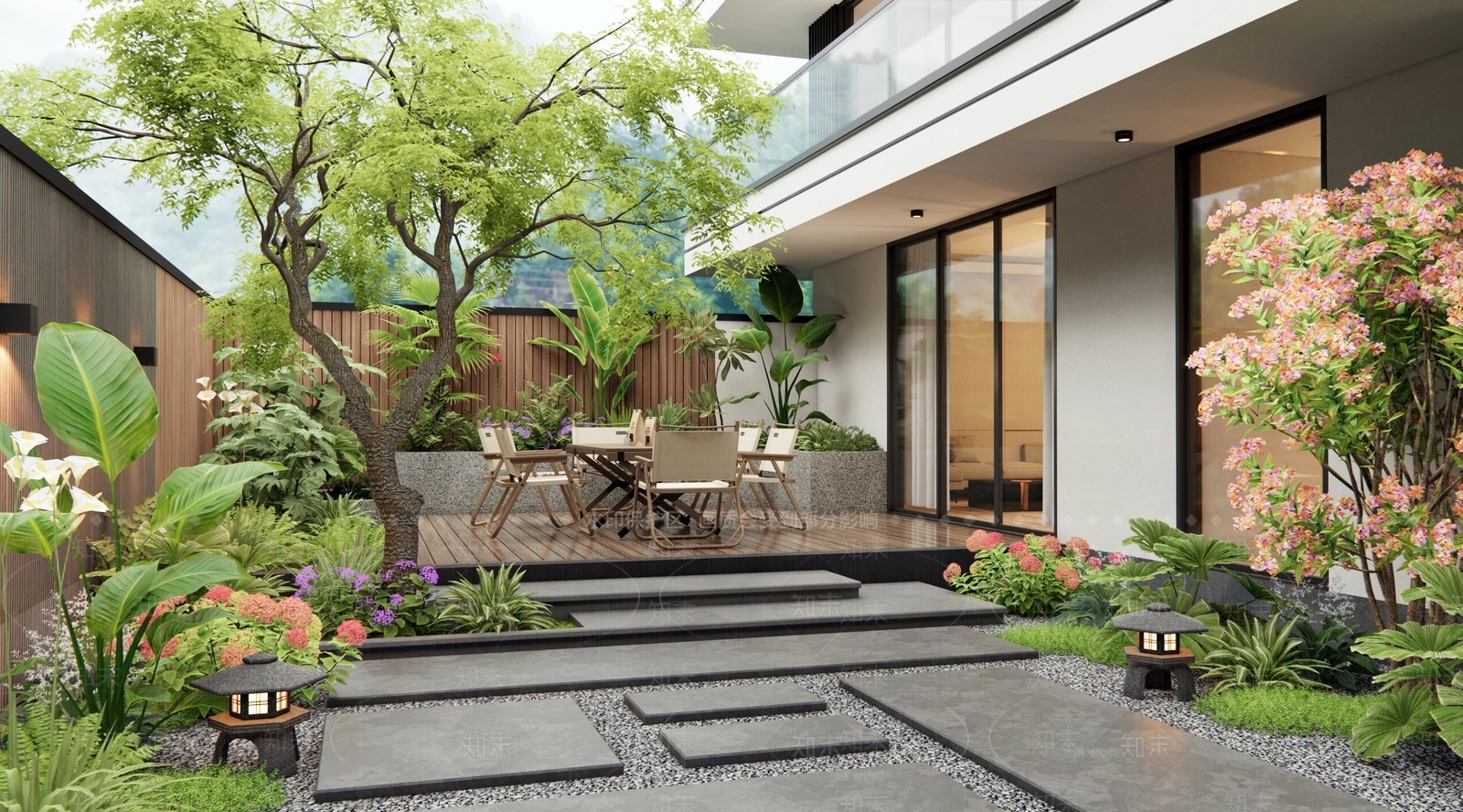 现代庭院3D模型下载【ID:1195852809】