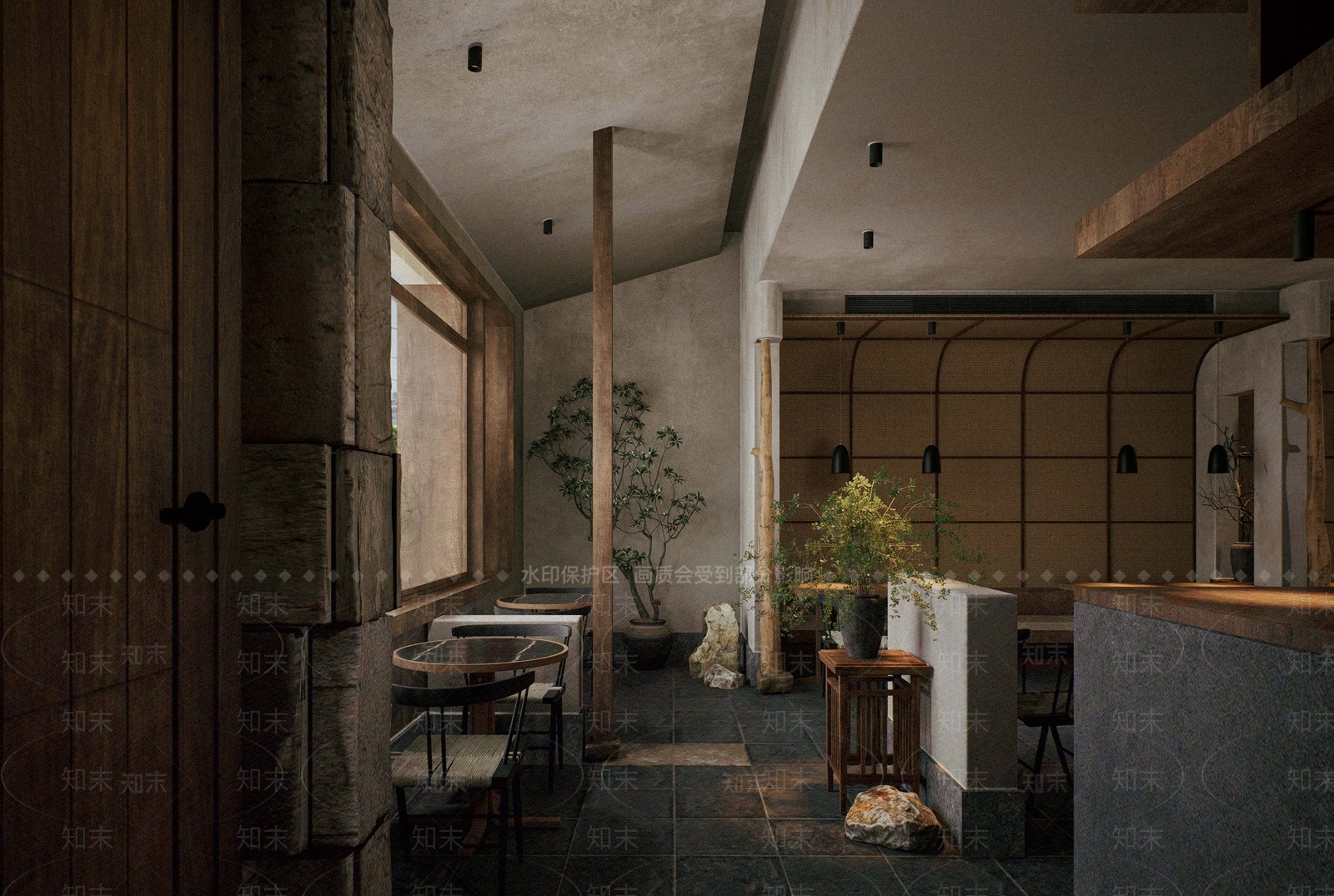侘寂中古茶馆SU模型下载【ID:1195855762】