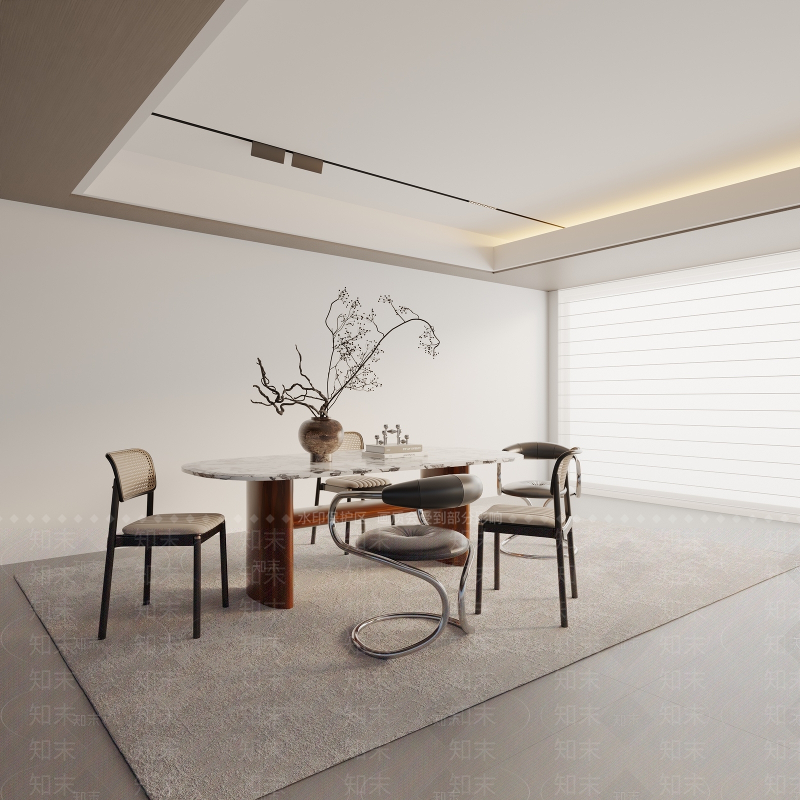 现代中餐厅3D模型下载【ID:1195857461】