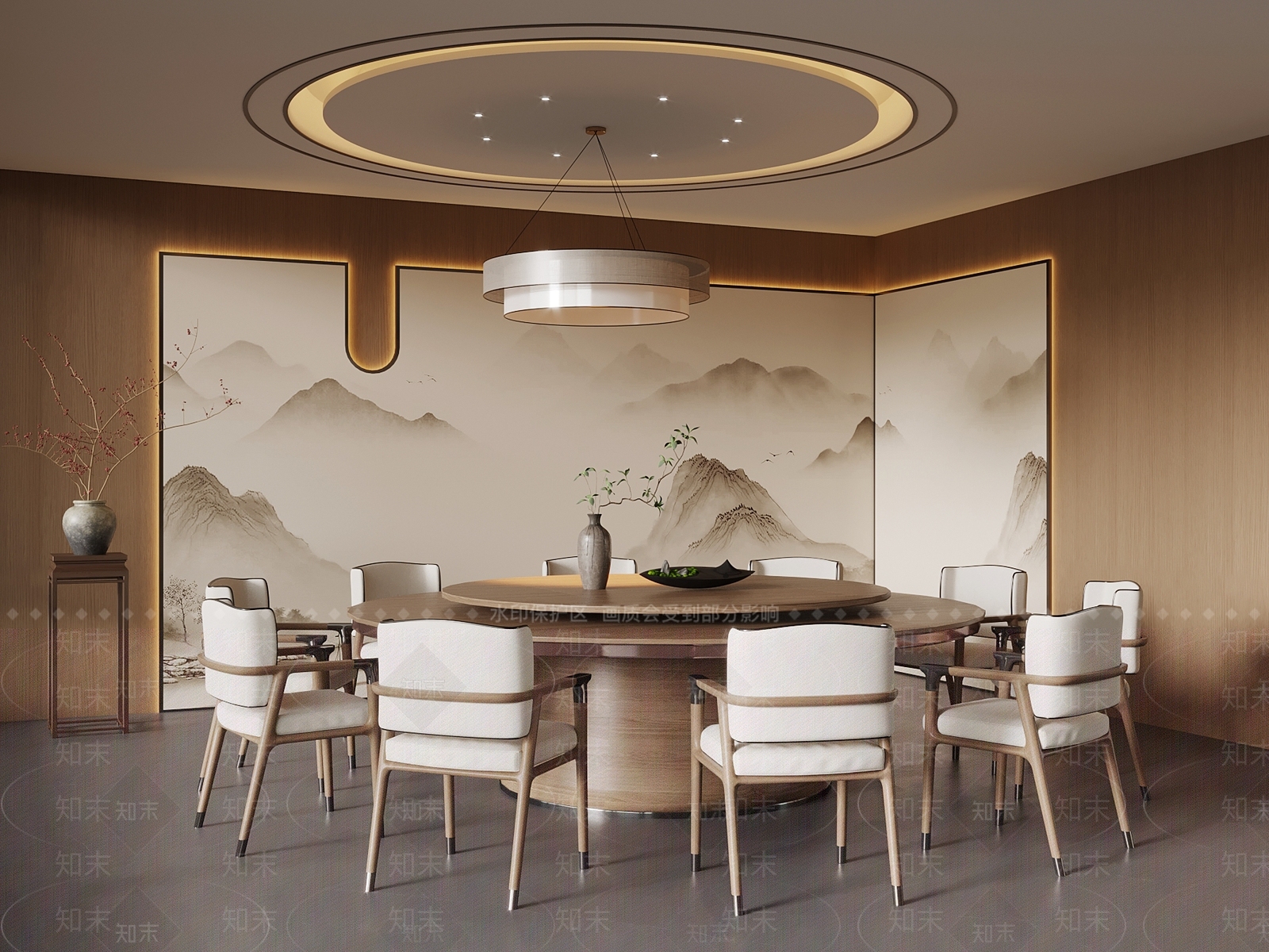 新中式包厢3D模型下载【ID:1195858123】