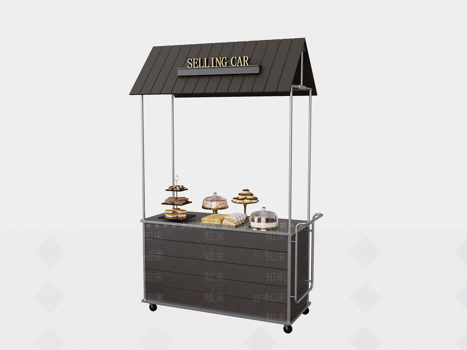 法式轻奢甜品面包店SU模型下载【ID:1195860353】