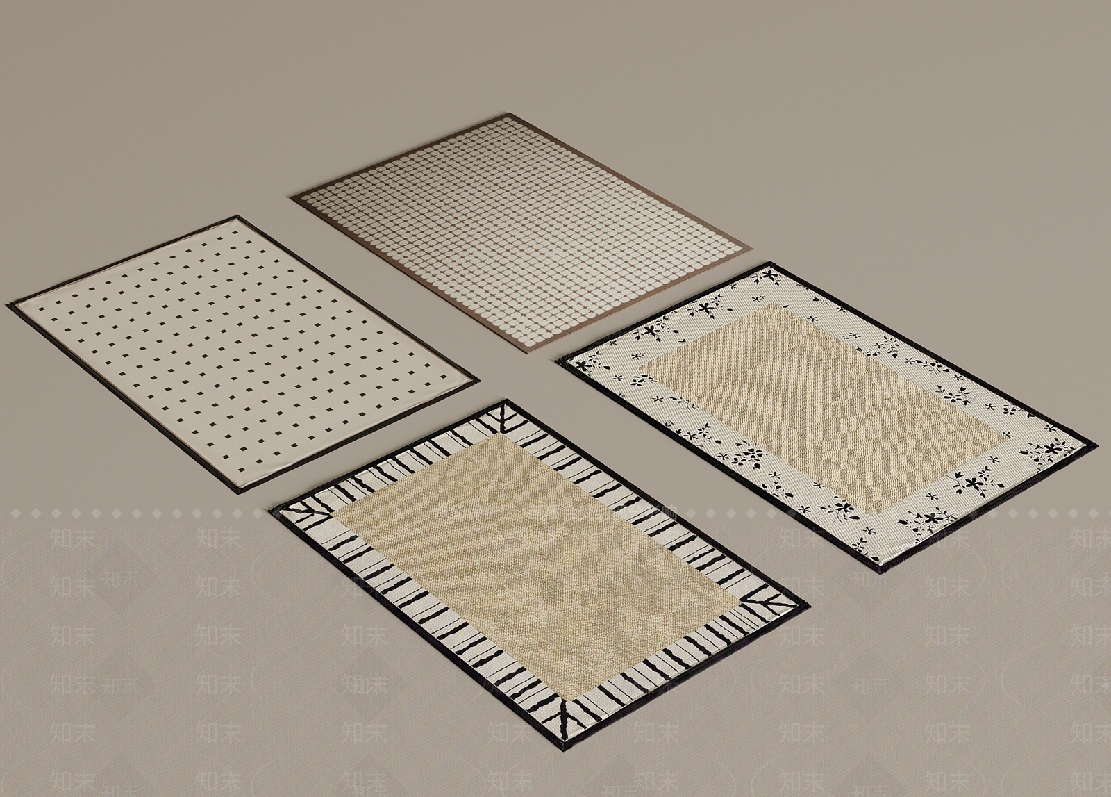 法式地毯3D模型下载【ID:1195860780】