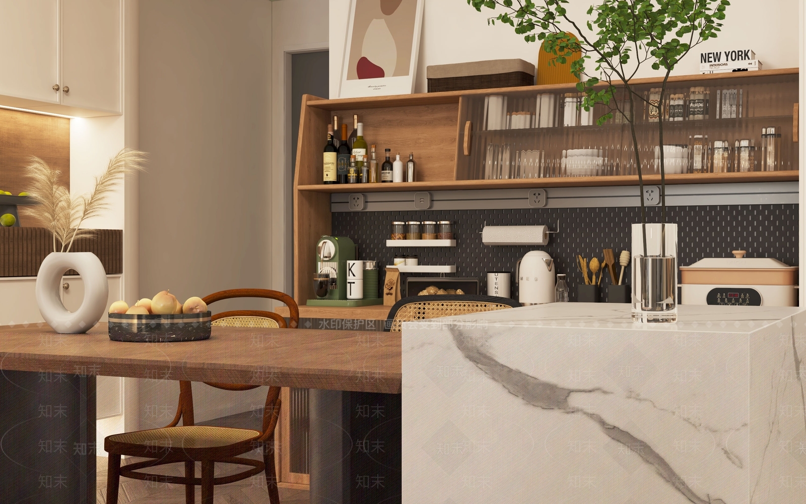现代客餐厅3D模型下载【ID:1215144366】