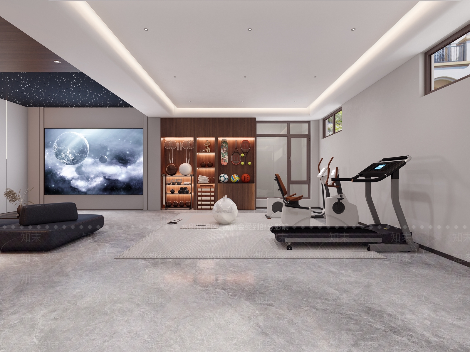 现代意式健身房3D模型下载【ID:1195863438】