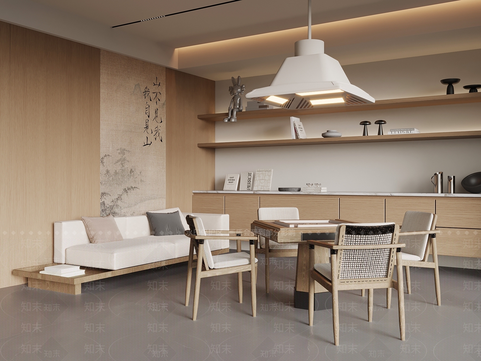 新中式棋牌室SU模型下载【ID:1195863245】