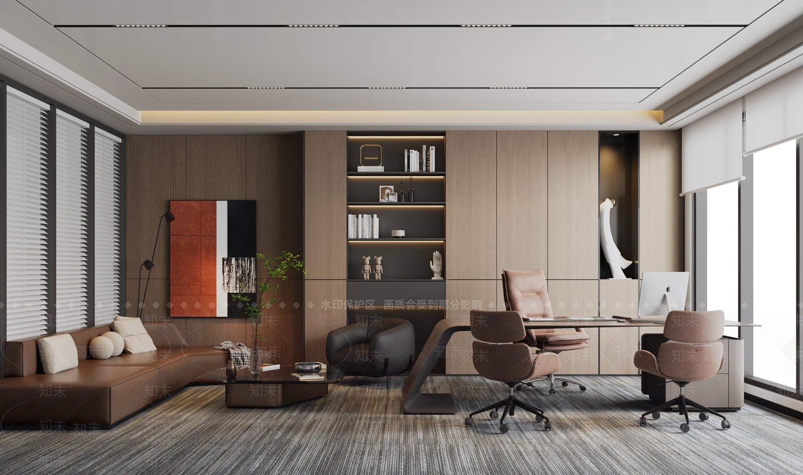 现代办公室3D模型下载【ID:1195863598】