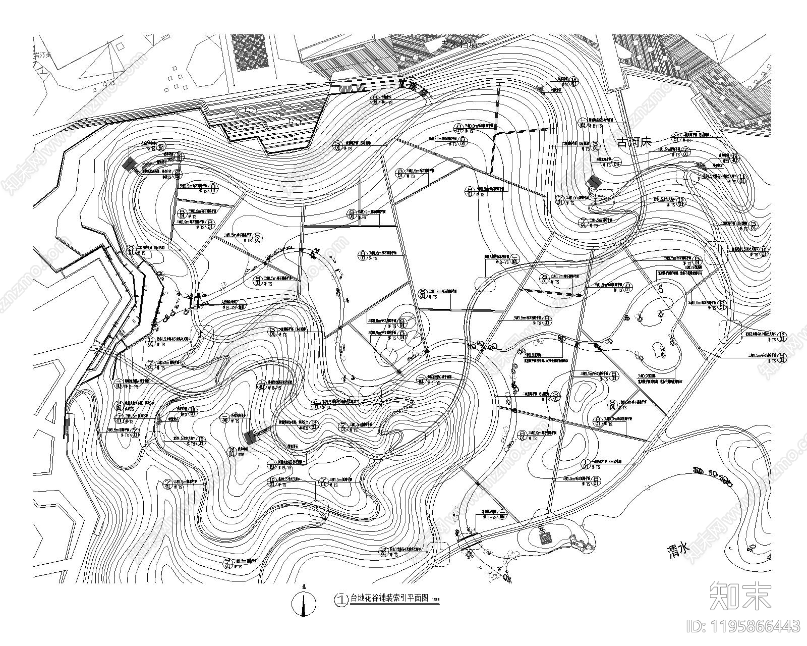 滨水公园cad施工图下载【ID:1195866443】