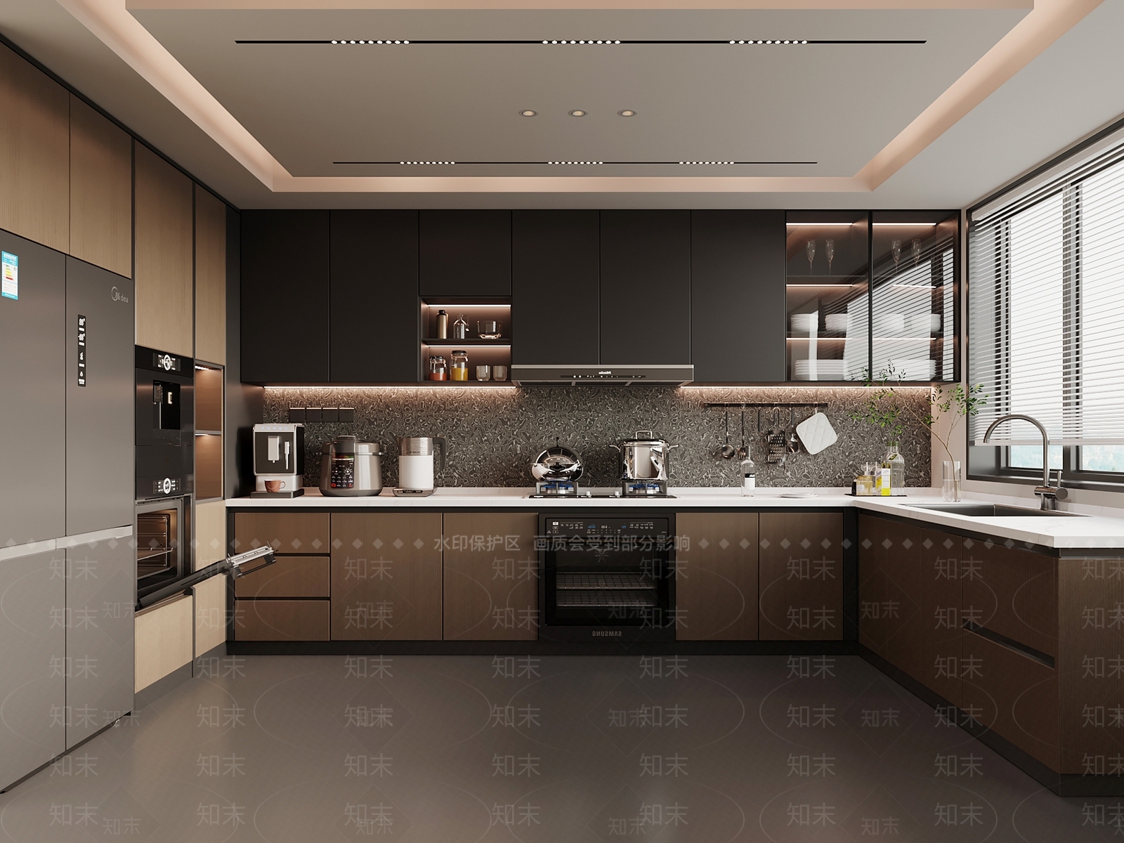 意式封闭式厨房3D模型下载【ID:1195869484】