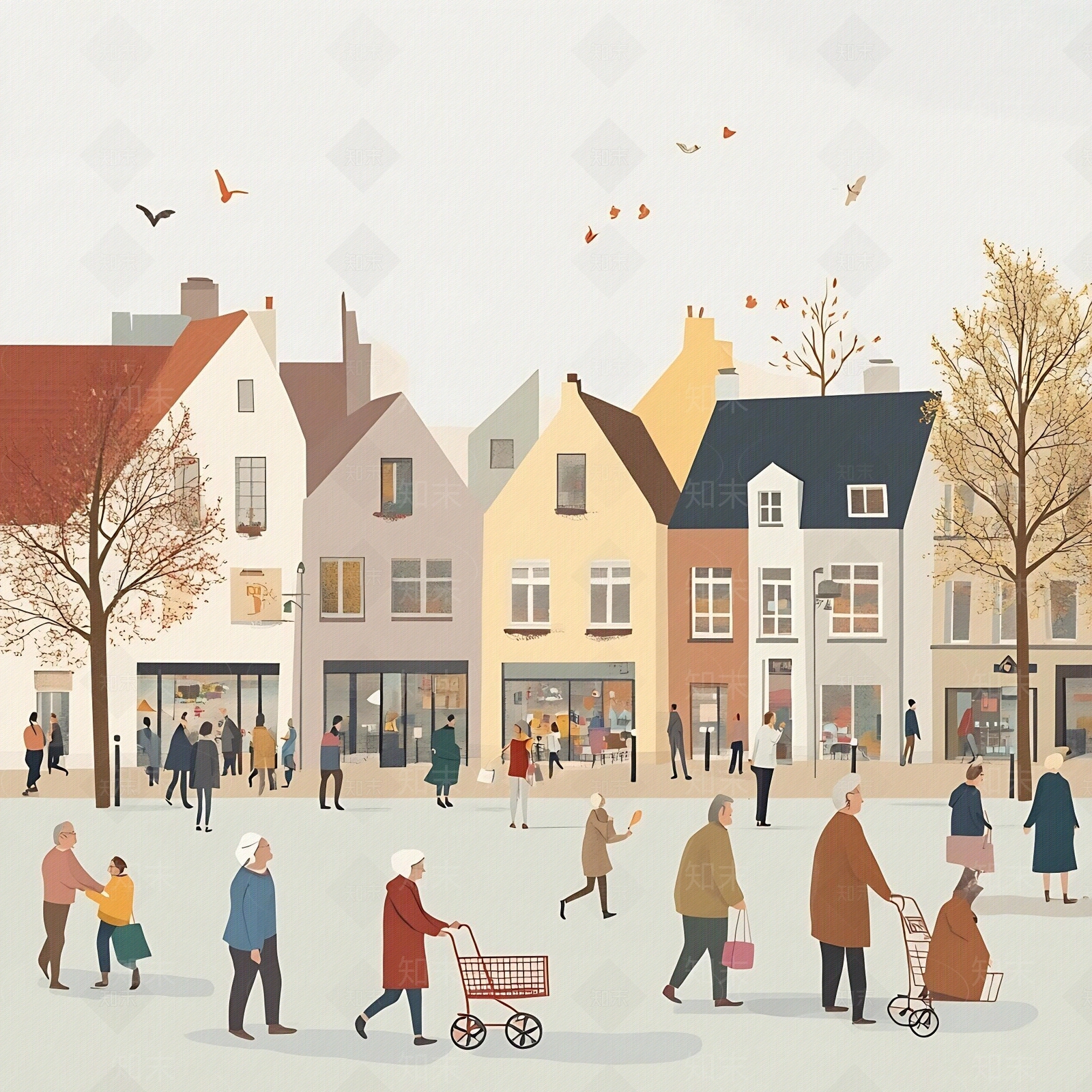 现代装饰画贴图下载【ID:1195869421】