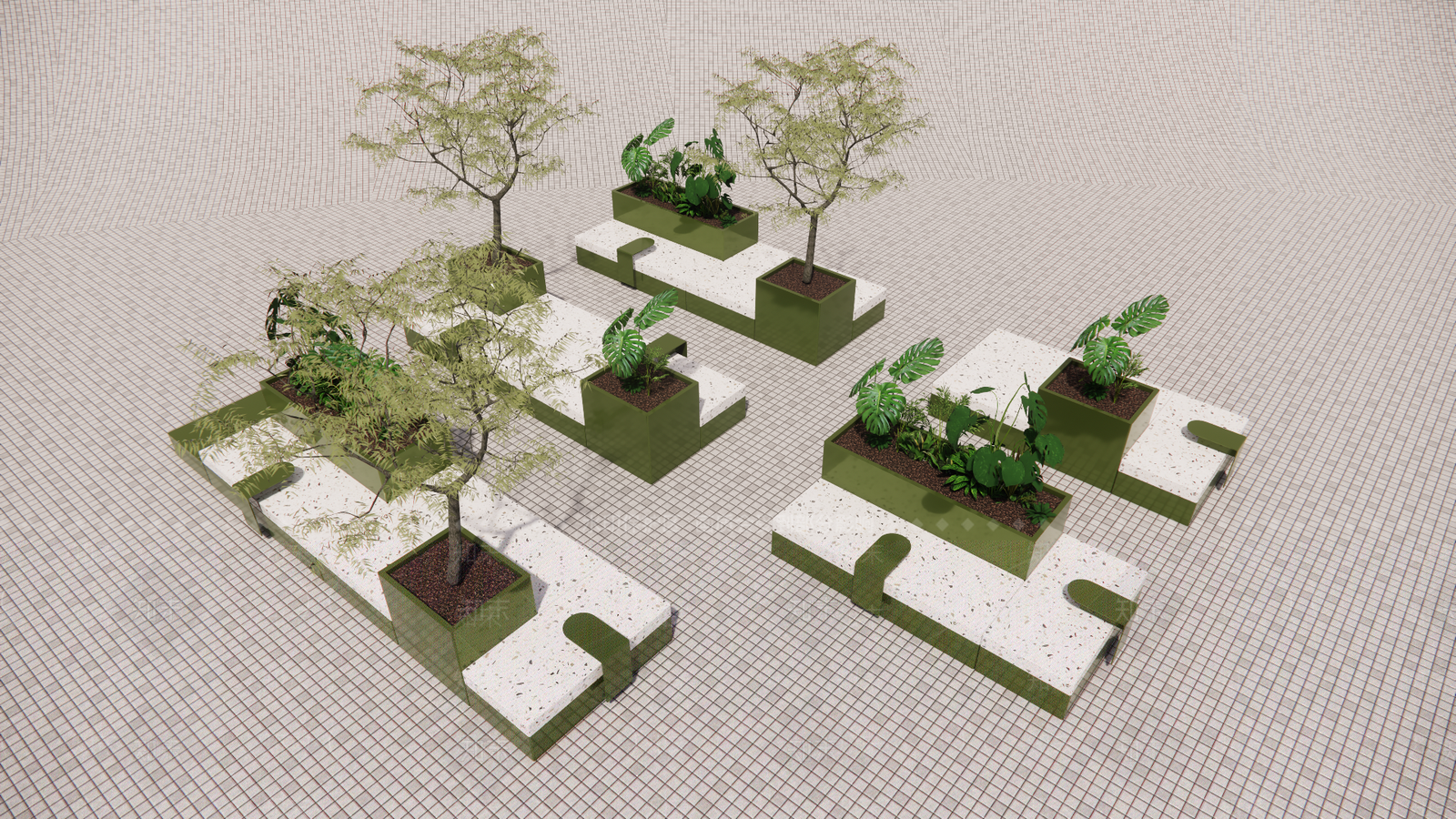 现代其他户外家具SU模型下载【ID:1195870469】