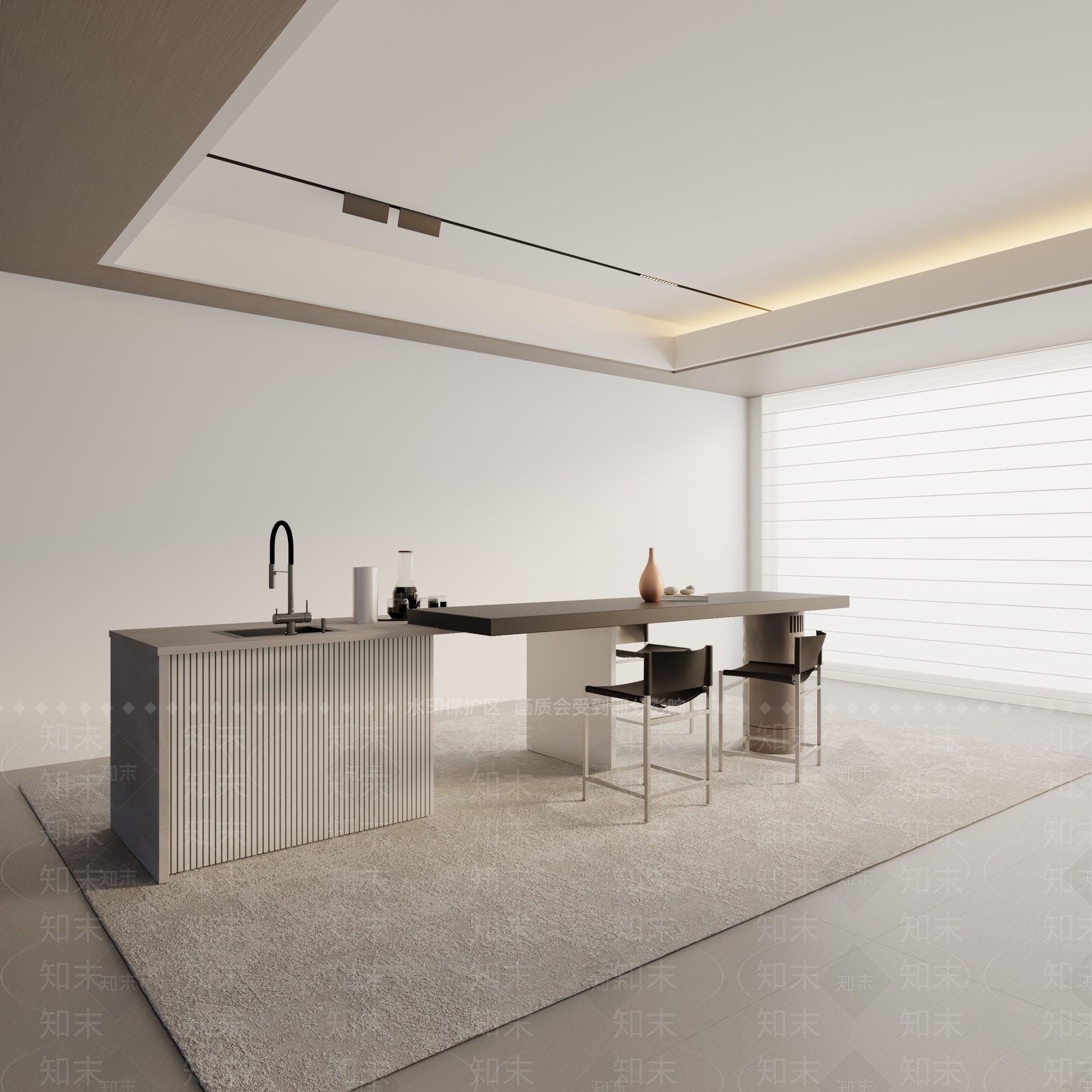 现代餐桌3D模型下载【ID:1195870525】